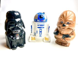 2013 Rare Star Wars Flashlights 3 - Pack Darth Vader R2d2 Chewbacca Jakks Pacific