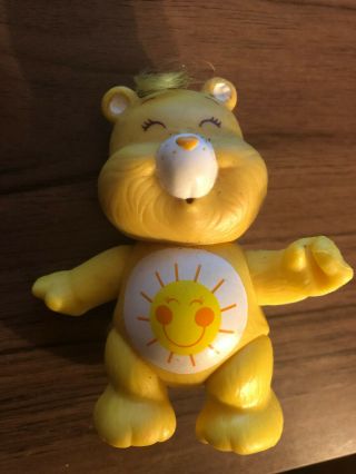 Vintage 1983 Kenner Care Bears 3 " Poseable Figure Funshine Bear