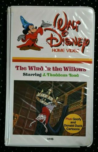 Rare Walt Disney Home Video The Wind In The Willows Vhs Clamshell