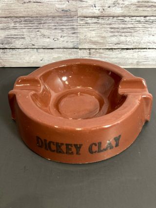 Rare Vintage Dickey Clay Pottery Ashtray Retro 4 3/4 "