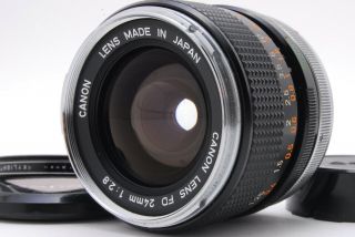 【exc,  : Rare O Mark 】canon Fd 24mm F/2.  8 Mf Mount Lens From Japan