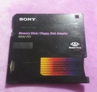 Sony Msac - Fd1 Memory Stick To Floppy Disk Fdd Adapter 3.  5 " Rare