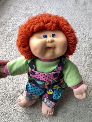 Cabbage Patch Doll Girl Long Red Hair Blue Eyes 1978 - 1982 Xavier Roberts Hasbro