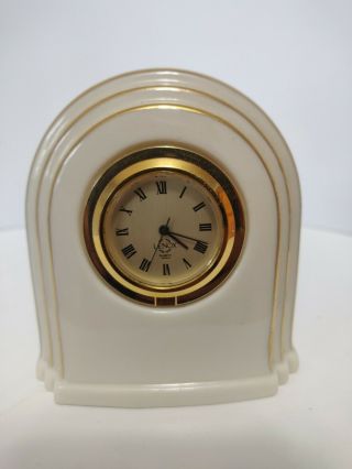 Rare Vintage Lenox Eternal Clock Porcelain Mantle Clock With Gold Trim Usa