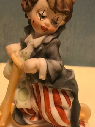 1987 G.  ARMANI Porcelain Boy Clown Figurine With Scooter - Rare Vintage 3