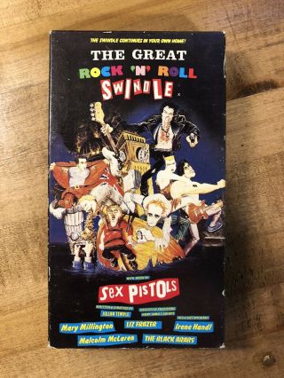 Rare Oop Unrated The Great Rock N Roll Swindle Vhs Video Tape Sex Pistols Punk