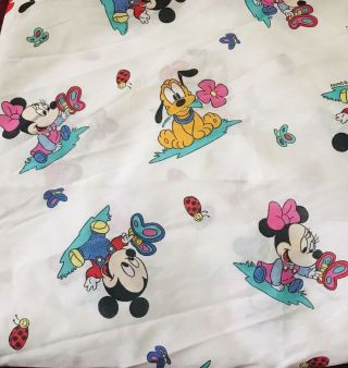 Vintage Disney Babies Mickey Minnie Goofy Crib Nursery Bed Sheet Dundee Fitted