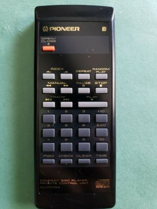 Rare Pioneer Cu - Pd054 Remote For The Pd65 And Pd75 Elite Cd Player