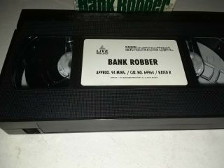 Bank Robber (Patrick Dempsey,  Lisa Bonet) Pre - Owned VHS RARE Live Home Video 3