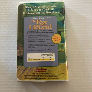 walt disney classic the fox and the hound vhs demo tape rare clam shell case 2