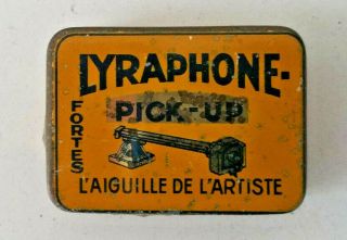Rare French Phonograph Gramophone Needle Tin 8