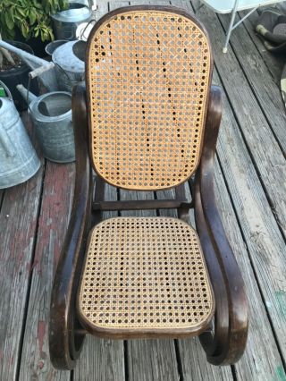 Vintage Bentwood Child’s Rocking Chair Austria Thonet Style.
