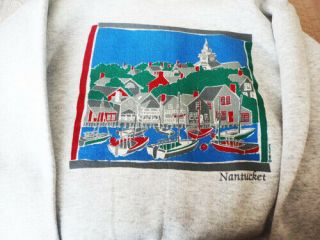 NANTUCKET SWEATSHIRT WITH VIEW OF NANTUCKET HARBOR RARE LIMITED EDITION - - BY LEE 2