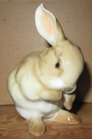 Karl Ens Porcelain Brown Bunny Rabbit Figurine 1814,  Germany