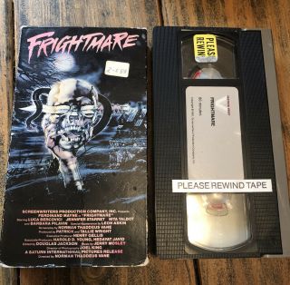 Frightmare 1982 Horror Slasher Sleaze Vhs Very Hard To Find Extremely Rare