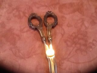Sterling Silver Grape Shears Scissors.  Italy