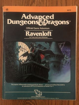 Rare & Nm - I6 Ravenloft 1983 Dungeons & Dragons 1st Ed Module 9075