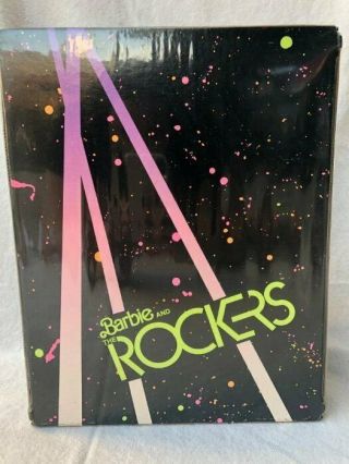 Vintage Mattel Barbie And The Rockers Black Neon Fashion Doll Case Trunk 1985
