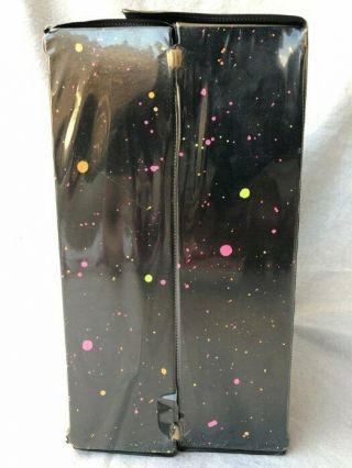 VINTAGE MATTEL BARBIE AND THE ROCKERS BLACK NEON FASHION DOLL CASE TRUNK 1985 2
