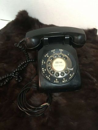 Vintage Antique Stromberg Carlson Black Rotary Desk Telephone Phone Retro Hand