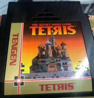 RARE Tetris Tengen (Nintendo NES) w/ Instruction Booklet Soviet Mind Game 3
