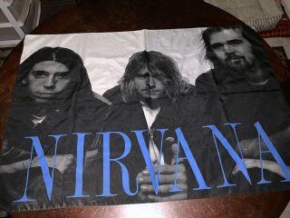 Vtg Rare 93 Nirvana Poster Tapestry Shirt Soundgarden Cobain