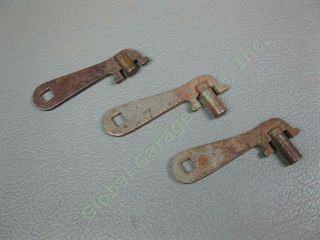 3 Antique Vintage 1900s Model T Ford Battery Ignition Coil Metal Key Switch Set