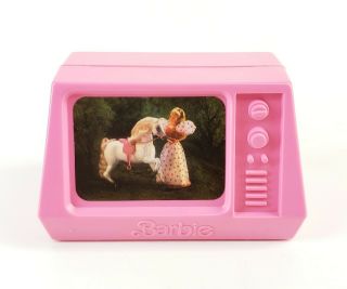 Vintage 1977 Mattel Barbie Dream House Pink Tv Television Dollhouse Replacement