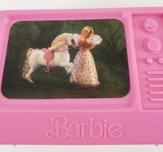 Vintage 1977 Mattel Barbie Dream House Pink TV Television Dollhouse Replacement 2