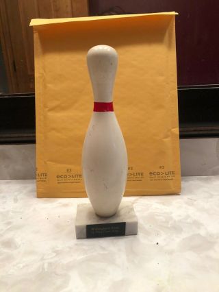 Vintage Wood Bowling Pin Trophy