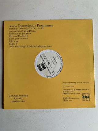 Depeche Mode In Concert 320 Vinyl LP BBC Transcription Services 1984 VG,  Rare 3