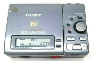 Rare Sony Mz - R3 Md Walkman Mini Disc Player And Recorder -