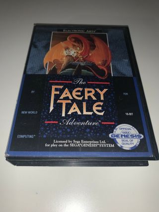 The Faery Tale Adventure Sega Genesis 1991 Cib Complete Good Rare