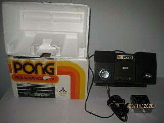 Vintage Atari Pong C - 100 Game Console Whit Oiginal Box Rare Nr
