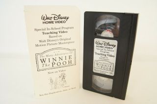 Walt Disney The Many Adventures Of Winnie The Pooh Vhs In - Shool Video - Rare