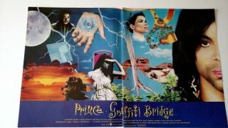 Prince " Graffiti Bridge " (1990) Large Rare Print Promo Poster Ad