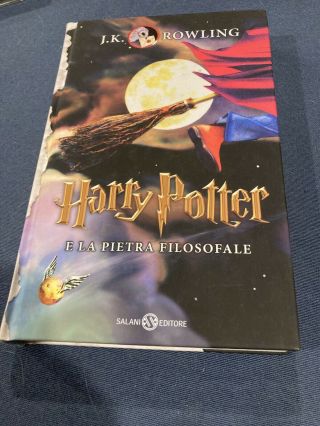Rare Oop Italian Edition Harry Potter E La Pietra Filosofale Jk Rowling Hc Book