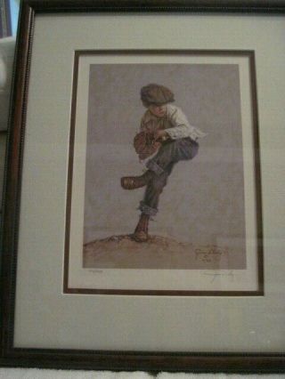 Jim Daly " Pitcher " S/n 496/950 Rare,  Framed Print