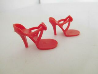 Vintage Vogue Jill Red Plastic High Heel Shoes