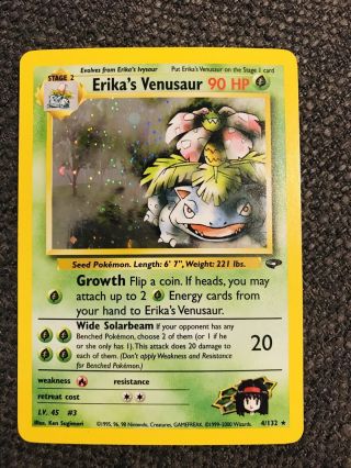 Carte Pokémon Gym Challenge Erika’s Venusaur 4/132 Rare Holo