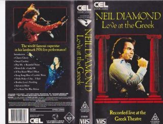 Neil Diamond Love At The Greek Vhs Video Pal A Rare Find Vintage
