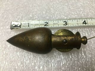 Vintage Rare Stanley Rule And Level Co.  Brass Plump Bob