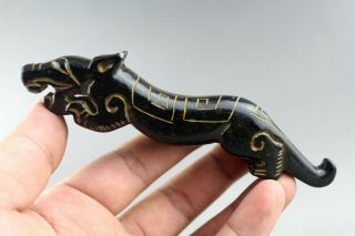 5.  2  China Old Jade Chinese Hand - Carved Dragon Statue Jade Pendant 0234