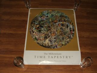 Rare 1999 The Millennium Time Tapestry Story Of One Thousand Years Art Poster