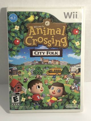 Animal Crossing City Folk Nintendo Wii Game Disc And Case Not For Resale Rare