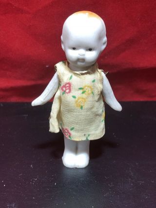 Vintage Made In Japan Bisque Porcelain Doll Baby Jointed Arms 3