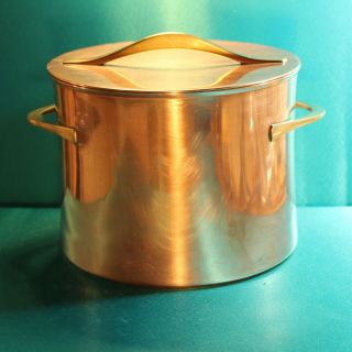 Rare Jens Quistgaard For Dansk Copper 4 Qt Cookware Pot Mid Century Modern Mcm