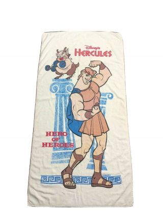 Vintage Rare Hercules Beach Bath Towel Disney Franco Cotton Rare