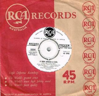 Eddie Fisher - A Man Chases A Girl - Rare 7 " 45 Promo Vinyl Record - 1956