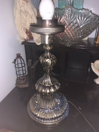 Antique Bronze Style Lamp Base For A Globe Lamp
